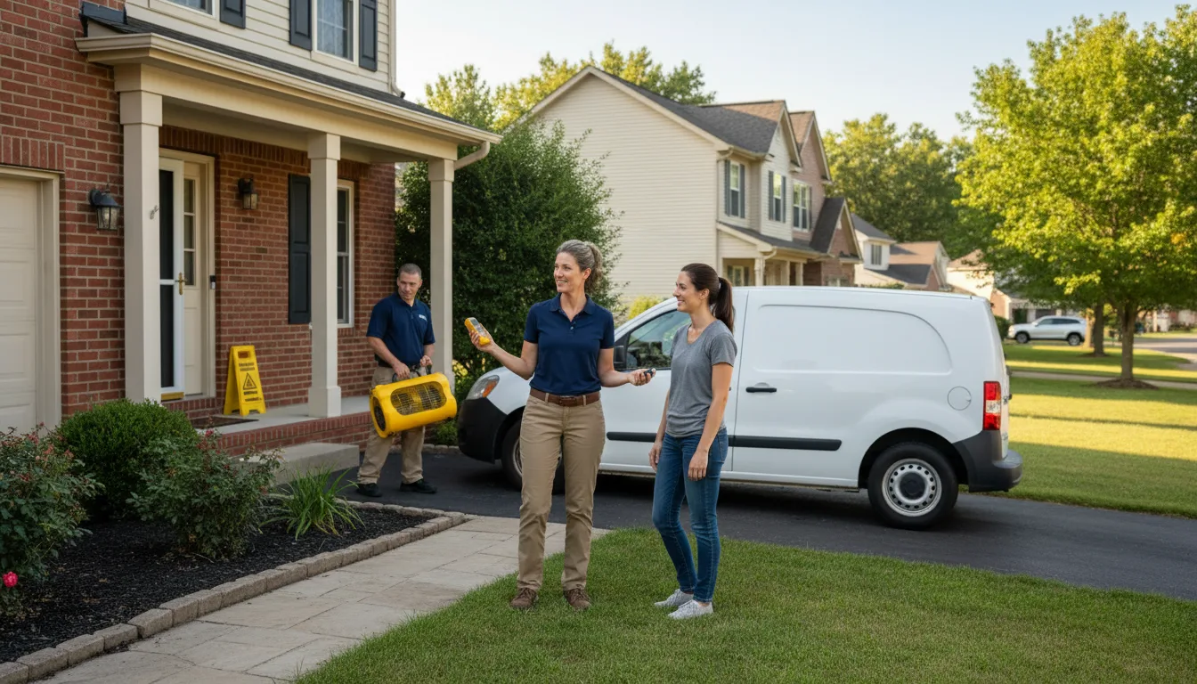 Residential water damage restoration in Apollo, PA